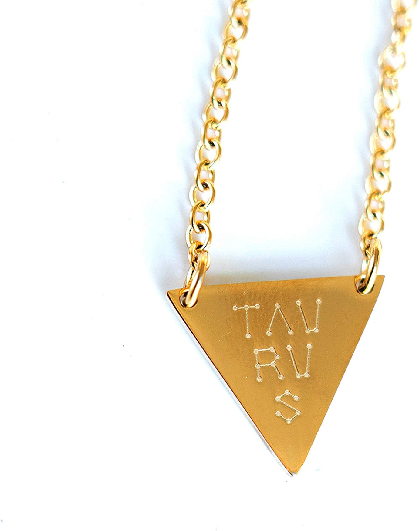 JAECI Necklaces for Women - Dainty Necklace - Star Necklace - Constellation Necklace - Zodiac Necklace - Zodiac Sign Necklaces - Stainless Steel Necklace - Triangle Necklace Taurus Necklace - Gold