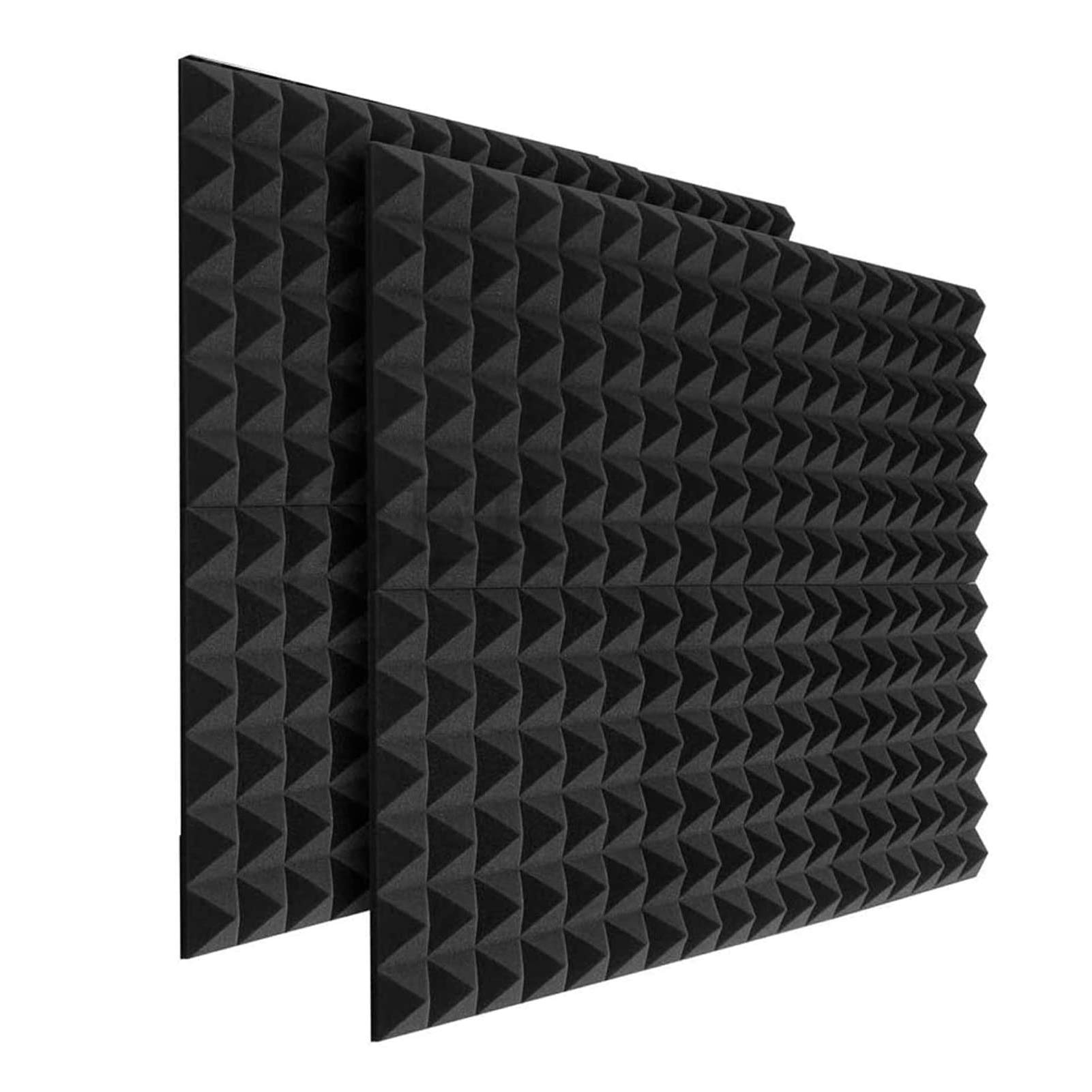 Buy 24pcs Soundproofing Acoustic Foam Fireproof Studio Sound Absorption Pyramid High Density