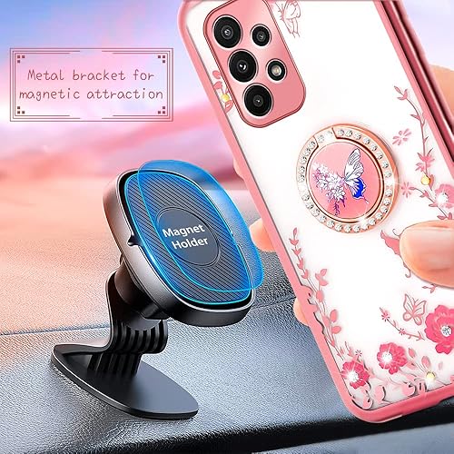 Miniatura 3 de nancheng Para Samsung Galaxy A23 5G  4G Funda De Teléfono Con Soporte De Anillo Lindas Niñas Mujeres Suave Silicona A Prueba De Golpes Cubierta De