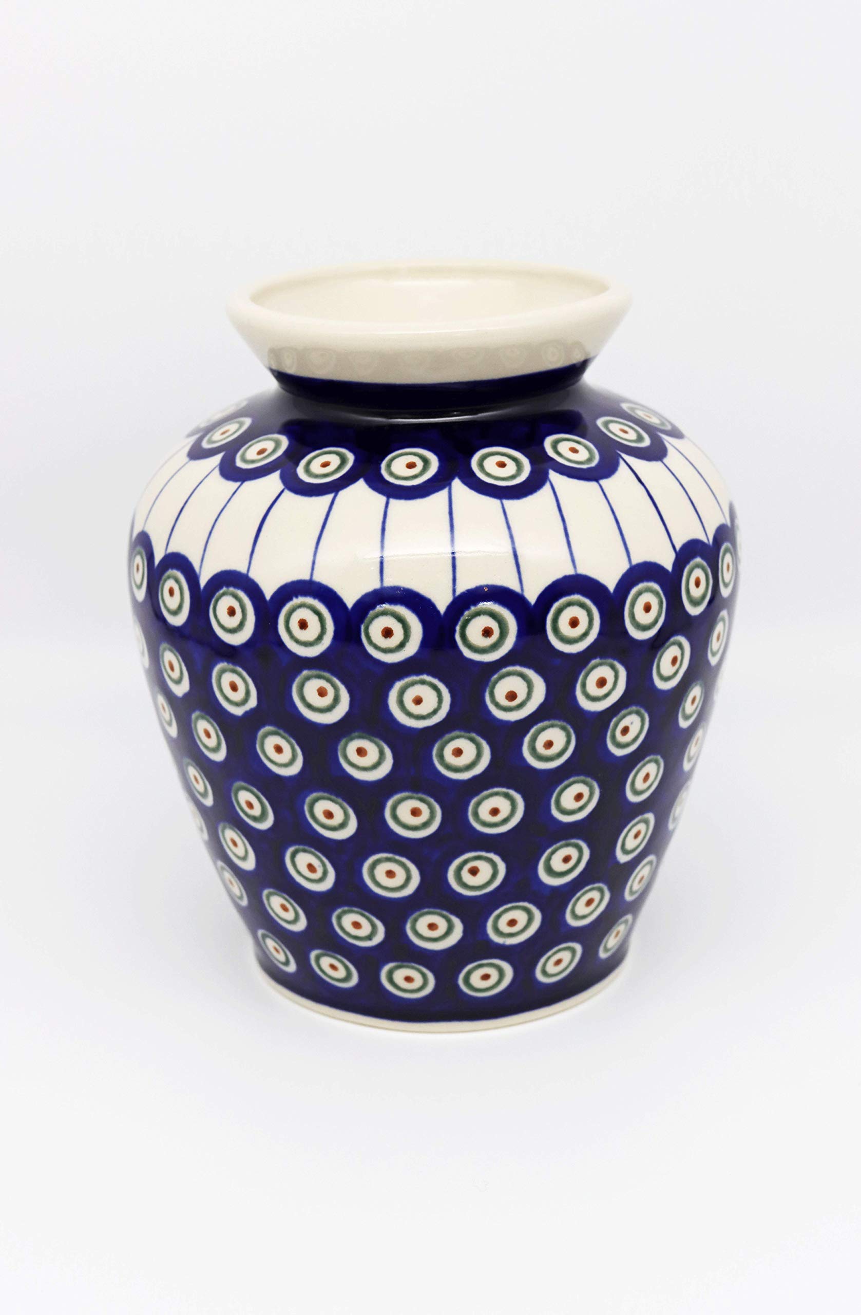 Ceramika Boleslawiec Handmade Polish Pottery Vase (17Cm) Ania Pattern