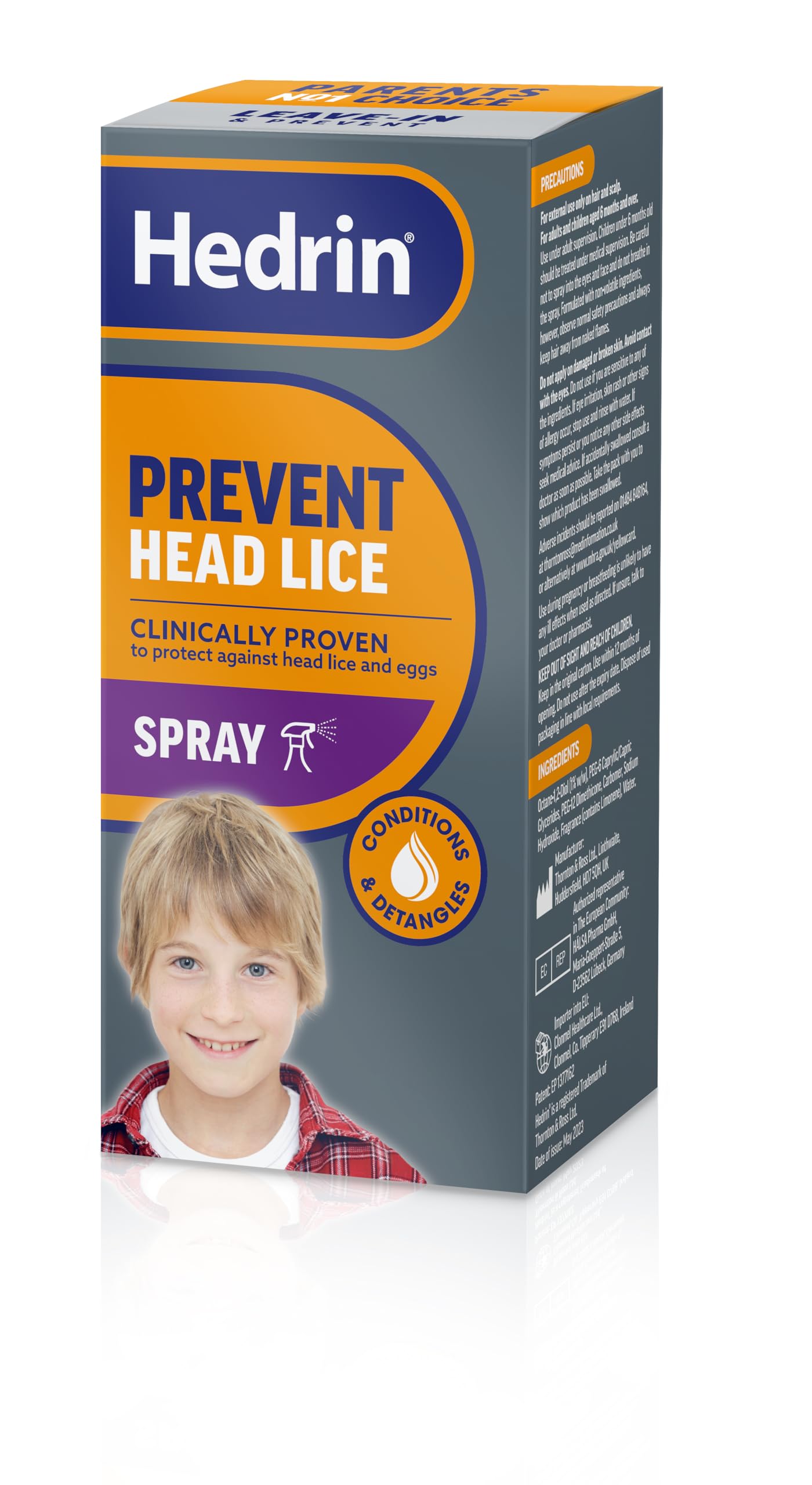 Hedrin Orange Prevent Lice Spray 200Ml