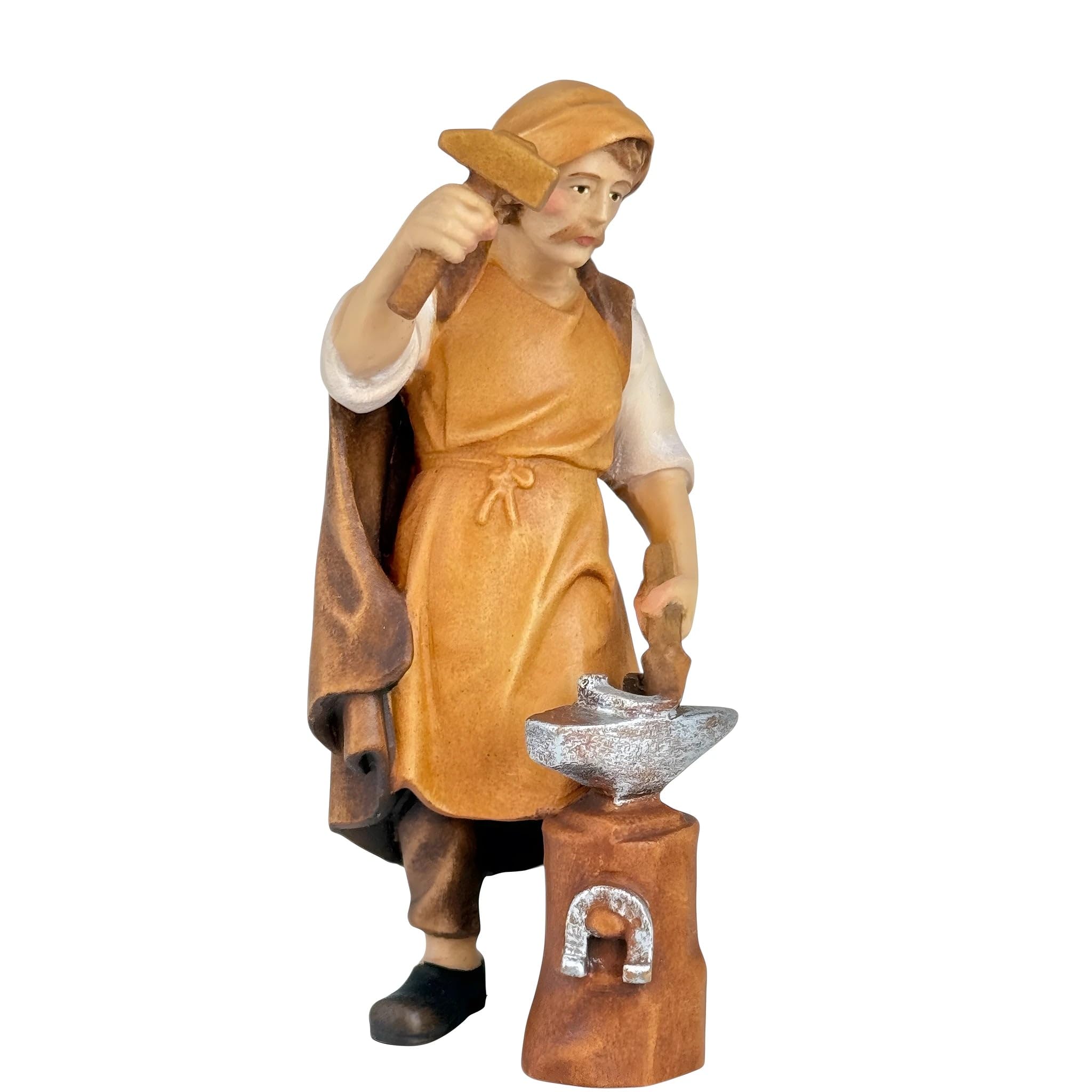Handcrafted Blacksmith Figure - Natural Maple Wood by Dolfi