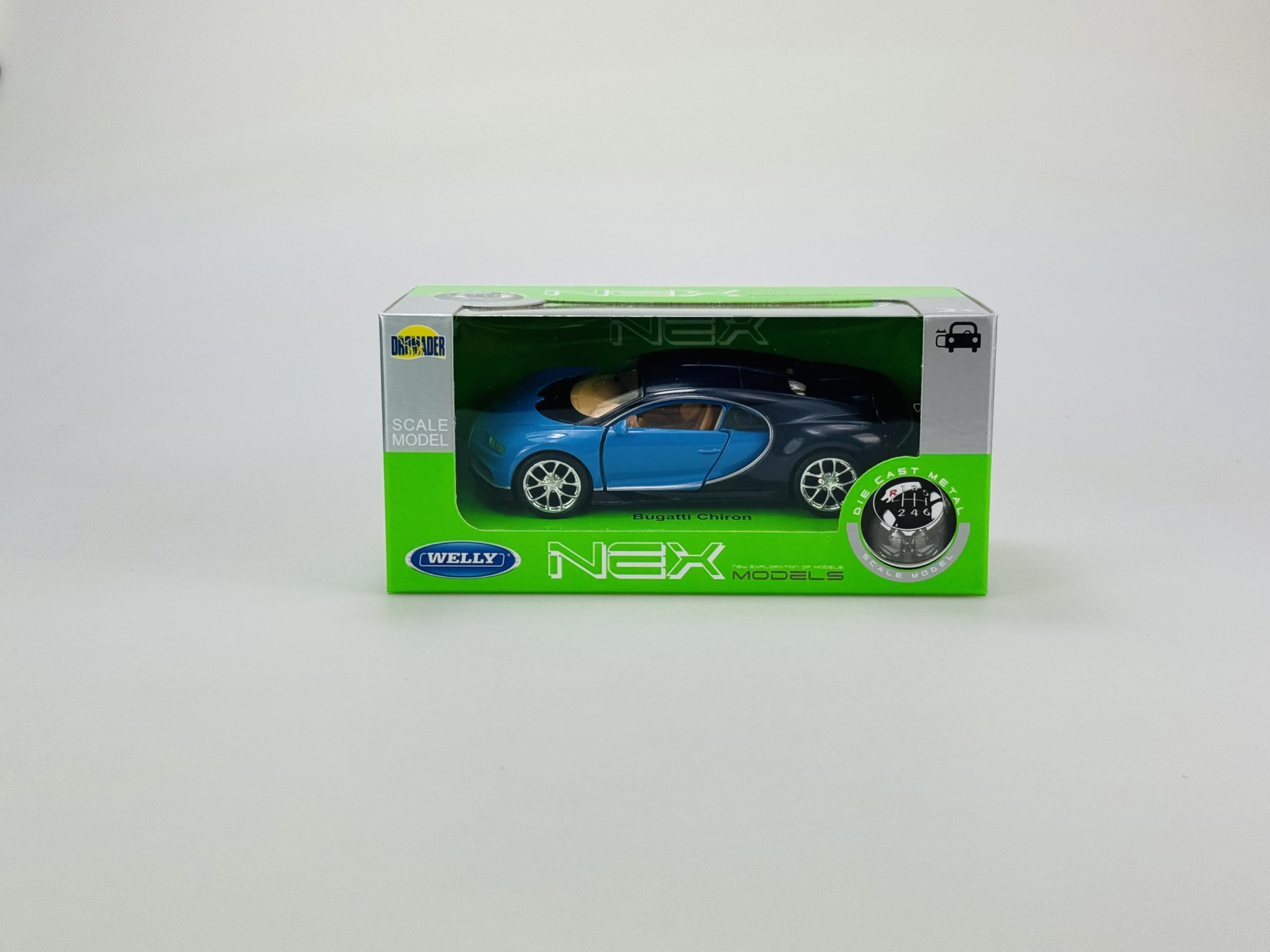 Modellino Bugatti Chiron Bburago 1:43 - In Alluminio Pressofuso, Ruote Libere | Colori Assortiti