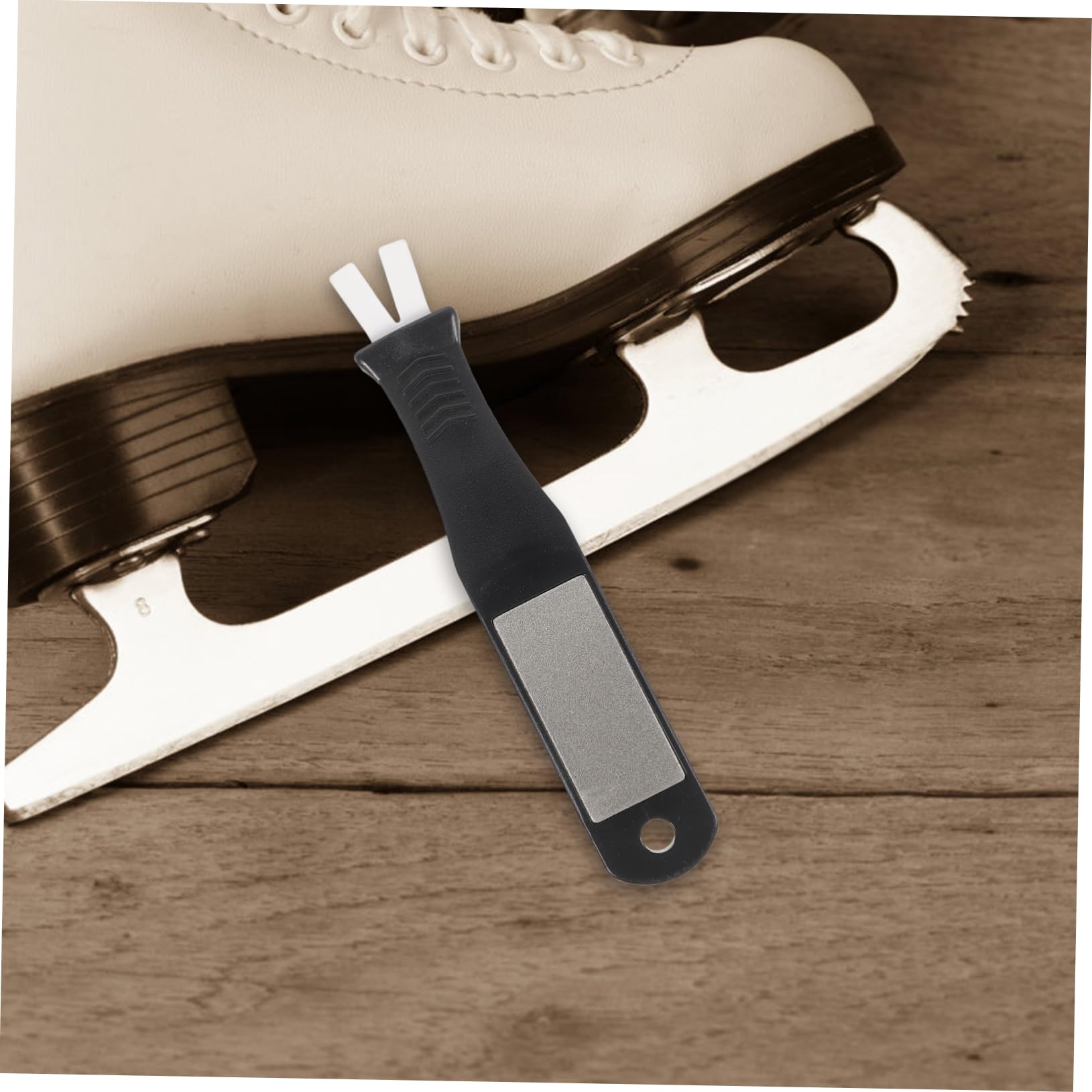 POPETPOP Affûteur De Patins Portable Meule De Patin Pratique Pierre À Aiguiser en Plastique Accessoire De Patins en Corindon 3 Pièces