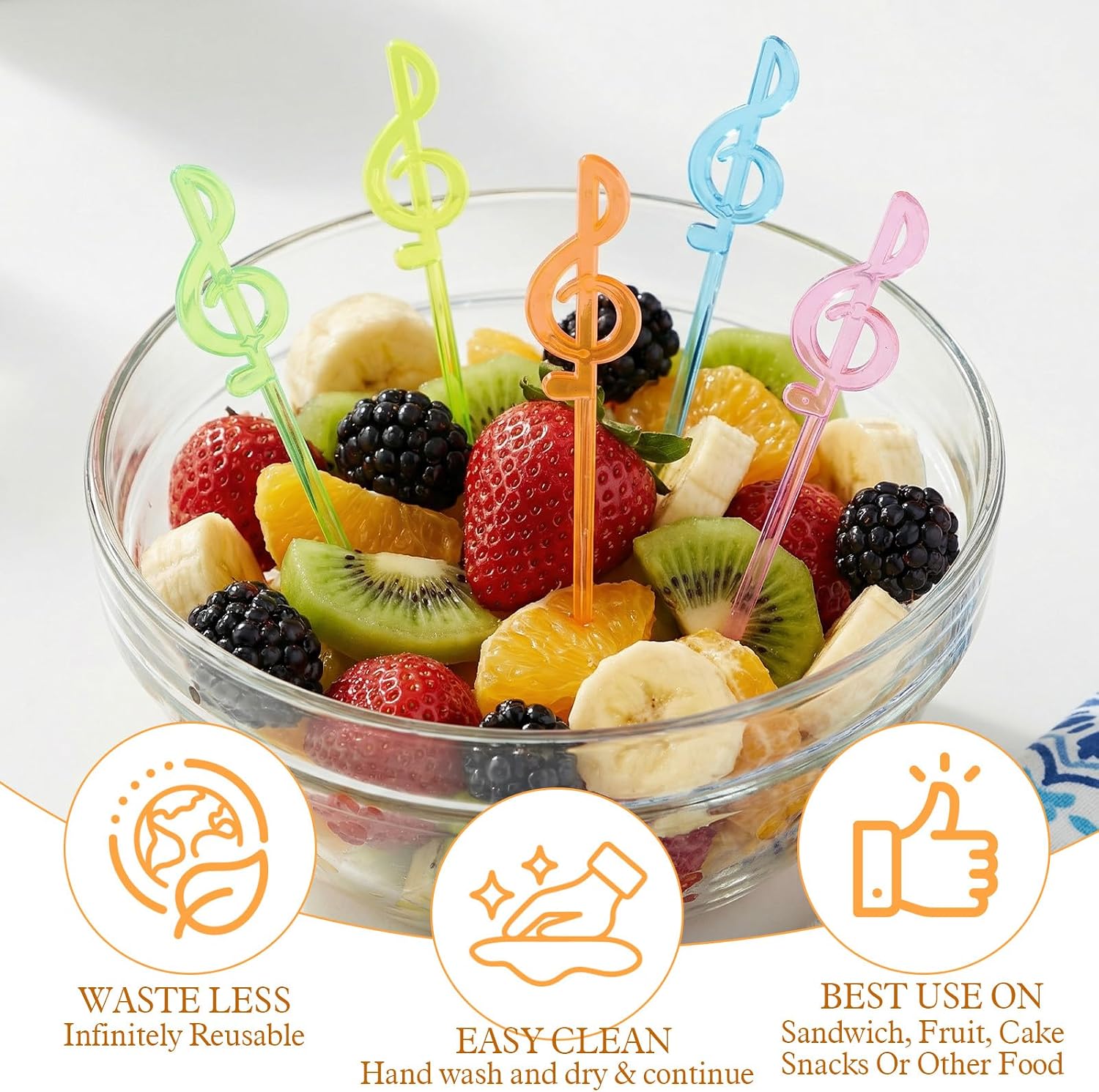 200Pcs Food Picks, Cute Fruit Toothpicks, Bento Lunch Accessories Colorful, Cocktail Picks, Food Pick for kids