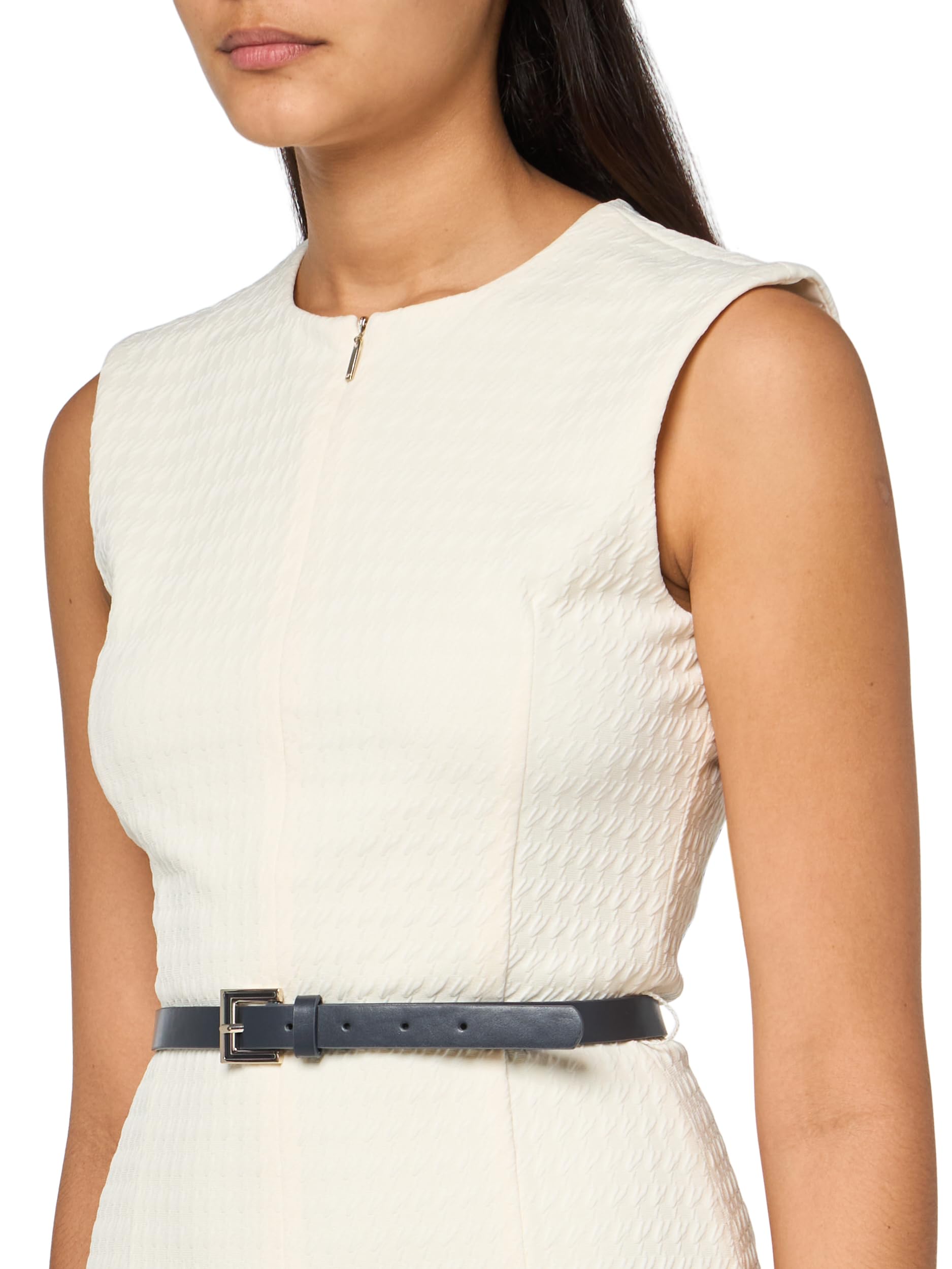 Tommy Hilfiger Belted Textured Mini Knit Jacquard Sheath Dress Vestito Donna (Pacco da 1)