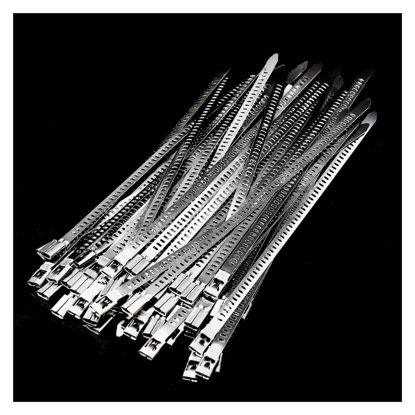 Bridas for cables de acero inoxidable, bridas autoblocantes de alta resistencia, estaca de madera multiusos(5x200mm,100pcs)