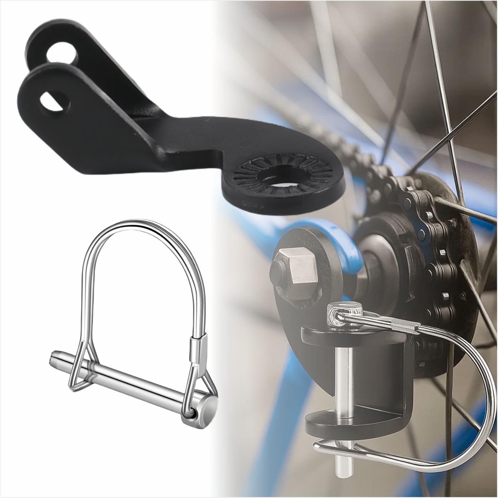 Rimorchio per bicicletta – 12,2 mm fissaggio frizione in acciaio compatibile con modelli Burley Bee e anziani, funziona con freni a disco (135°)