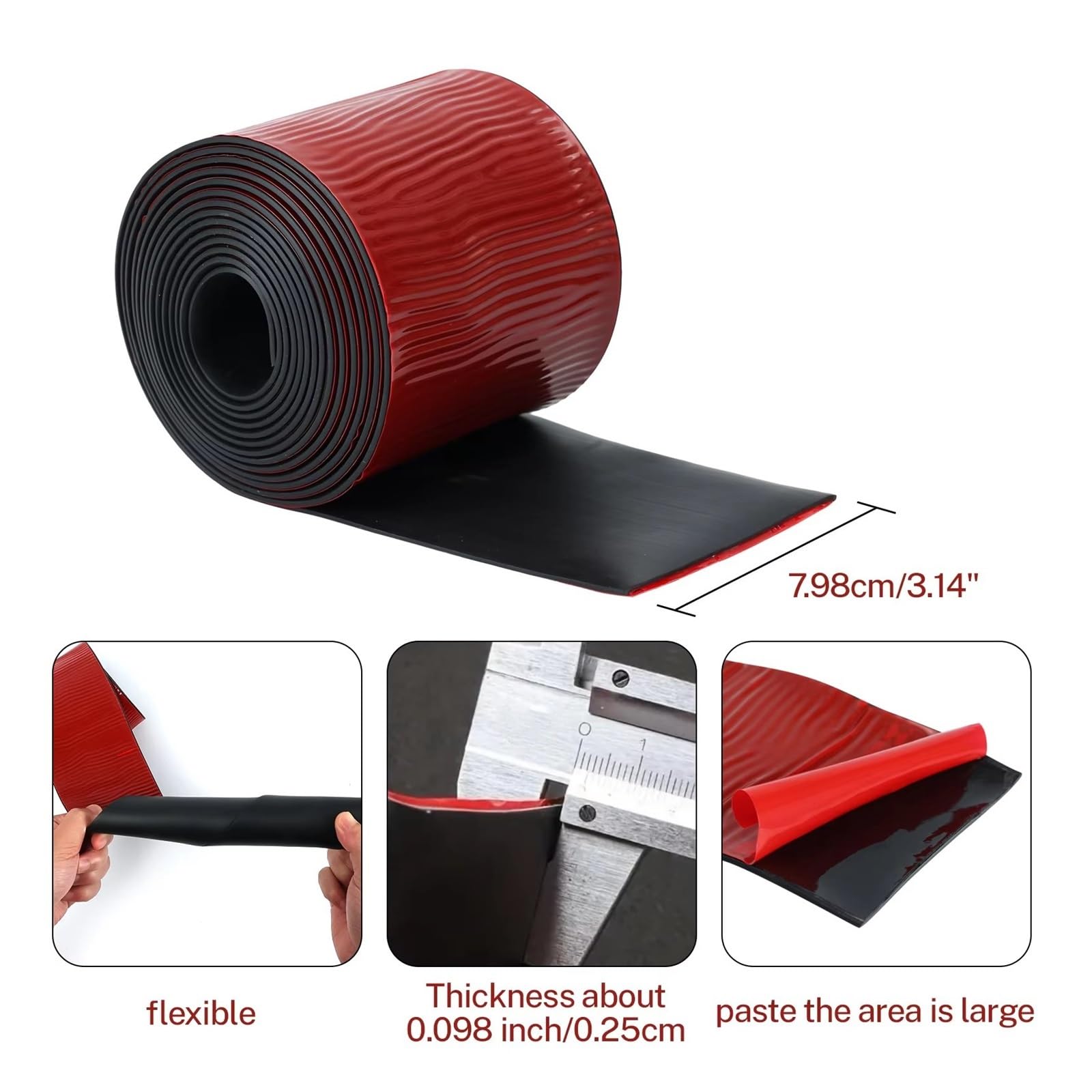 Jupes Latérales Protection De Bas Caisse Universels en Caoutchouc Noir Anti-Rayures pour Voitures Camions Et SUV 4 Portes - Style