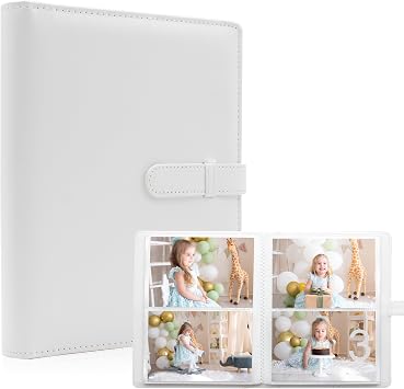 Photo Albums 4x6 Pictures 152 Pockets Vegan Leather Cover Memory Album Book, Suitable for Family Wedding Boys Girls and Babies Storage White