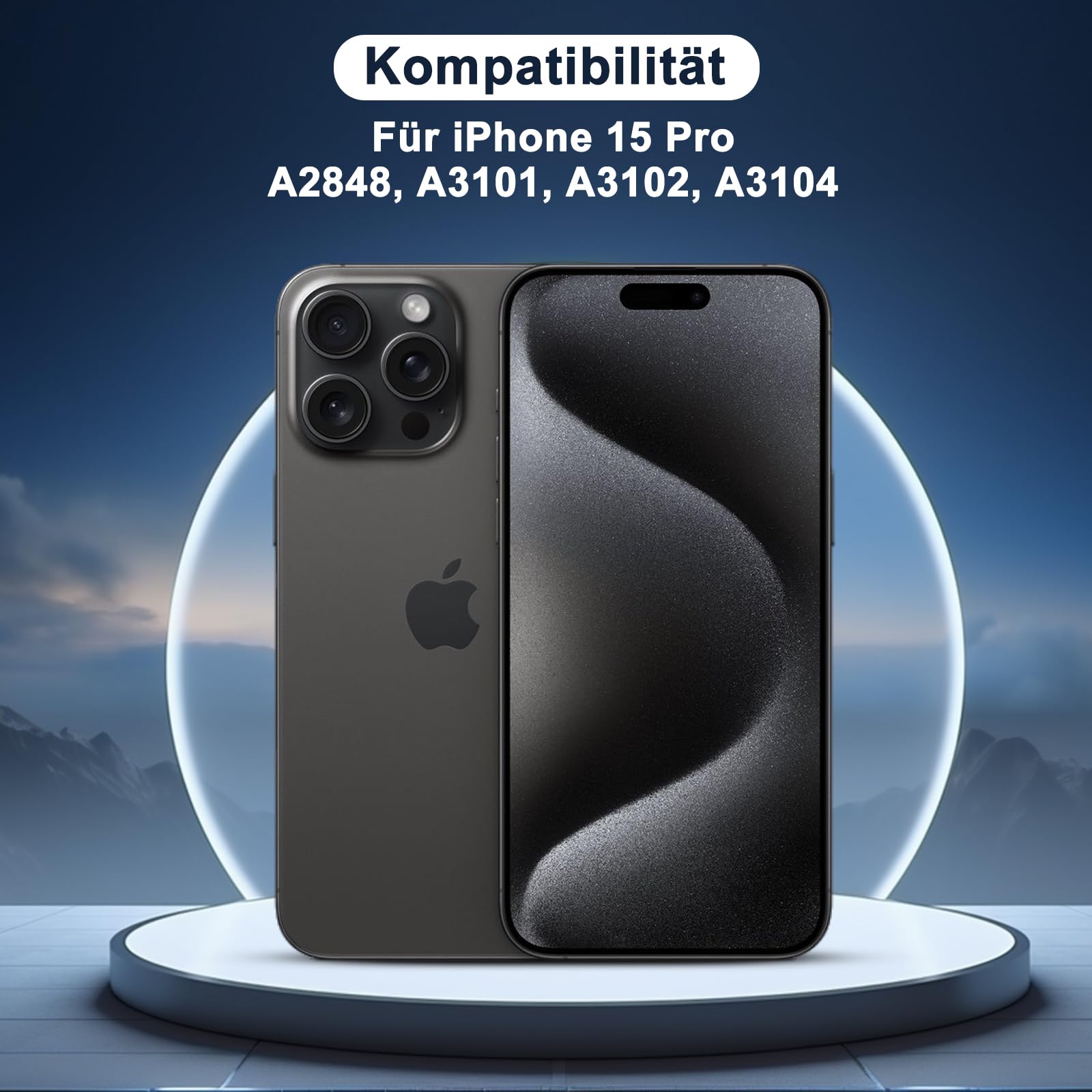 Digi4U LCD für iPhone 15 Pro Display Bildschirm Ersatz, 6,1'' Full HD 3D Touch Truetone Face ID LCD Bildschirm für iPhone 15 Pro Display Digitizer Reparaturkits