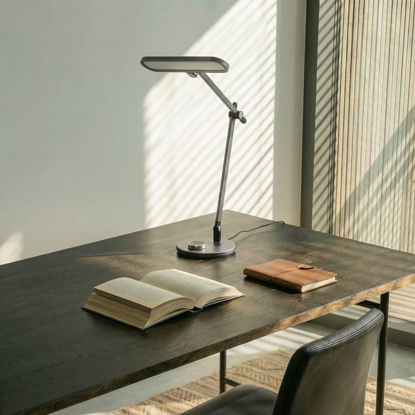 Lindby LED Tischlampe Elvir dimmbar (Modern) in Alu aus Aluminium (1 flammig,) - Tischleuchte Schreibtischlampe Nachttischlampe Wohnzimmerleuchte