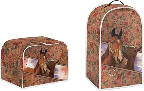 Vista 99 de doginthehole Lindos elefantes decorativos para electrodomésticos pequeños, juego de cubiertas de protección de huellas dactilares para cocina