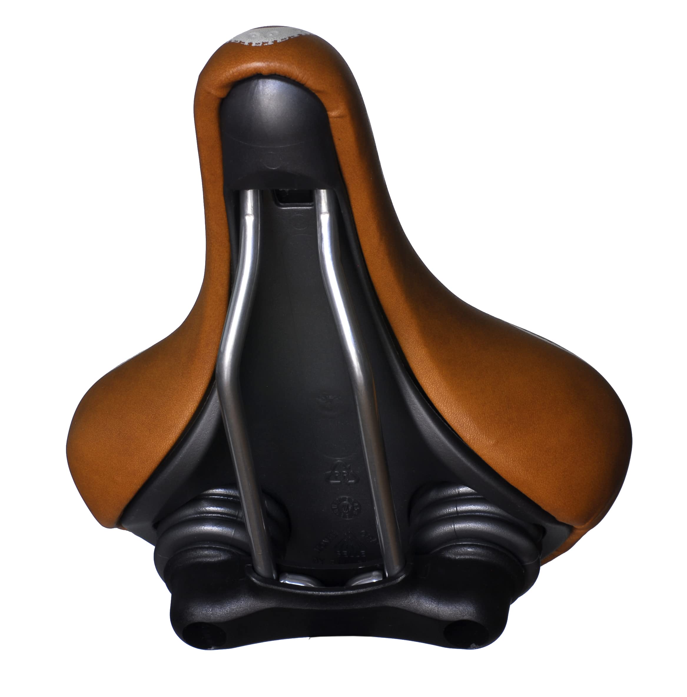 Selle Montegrappa Bicycle Seat, Future Lady 1900 Saddle with Elastomers, Light Brown for City Bike use - Image 4