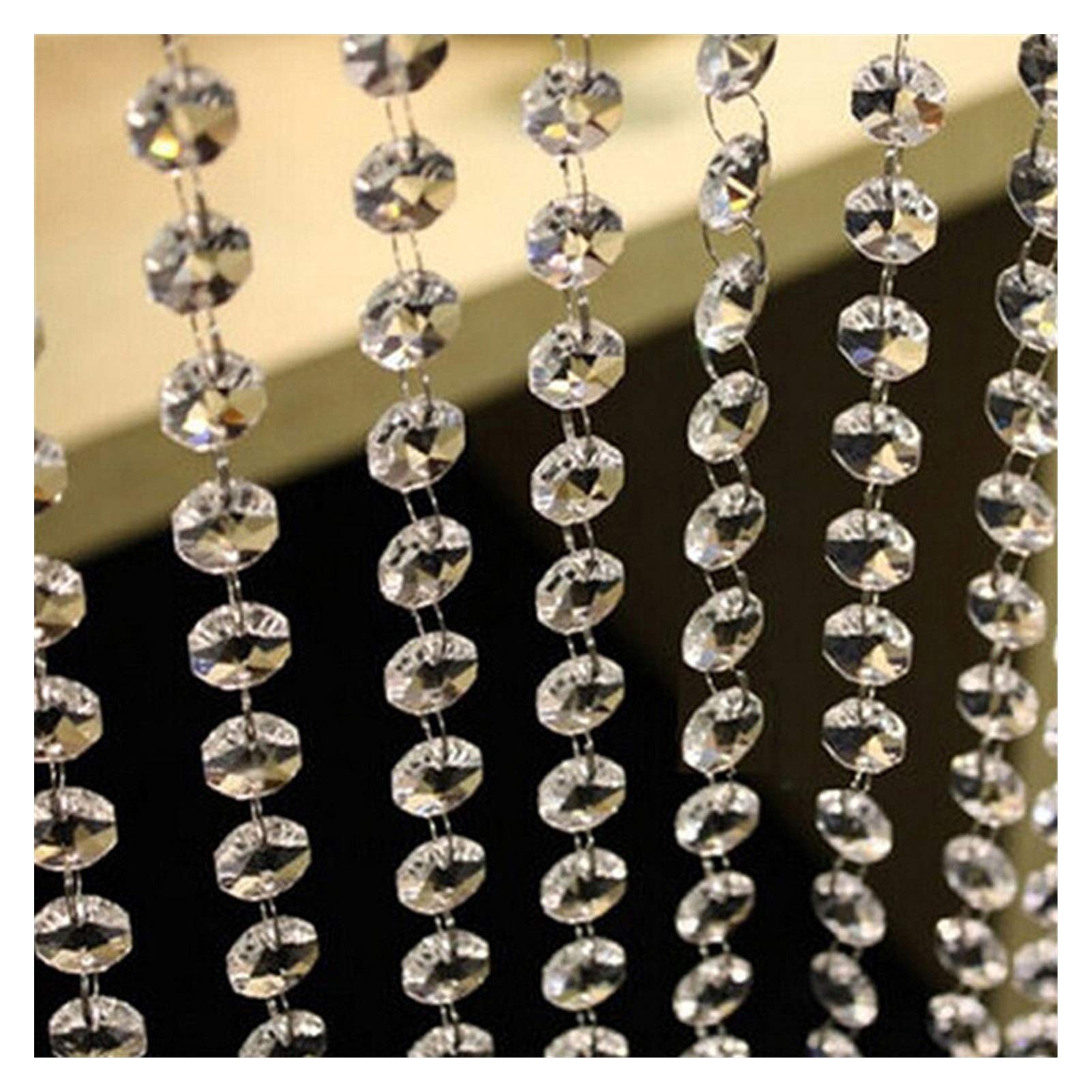 TOPINCN 30 m/Rotolo 5 mm Perle finte Perline Fai da Te Ornamenti per Tende Fai da Te, Matrimoni, Eventi, Feste, Decorazioni, Beige, Beige