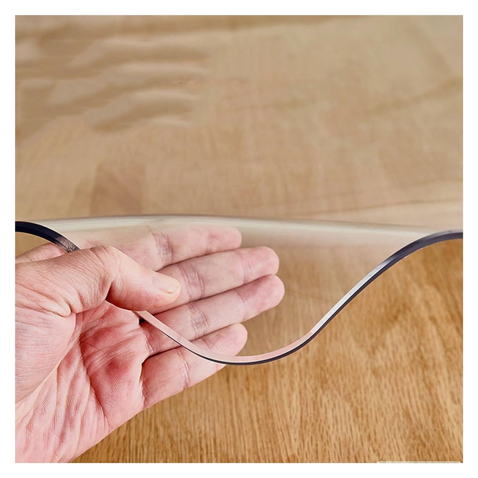 Protector Transparent ， Clear Rectangle Desk Mat Thick Scratch Proof Wipeable Table Protector Multiple Sizes(3mm,60 x 130 cm)