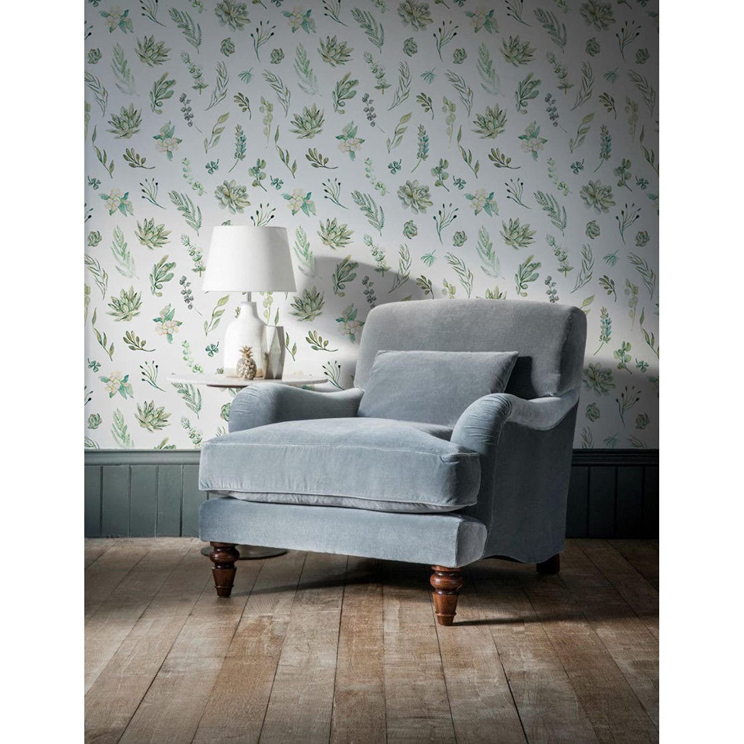 Papier peint feuilles 250x250cm Coloray en latex pour mur et meuble de salon