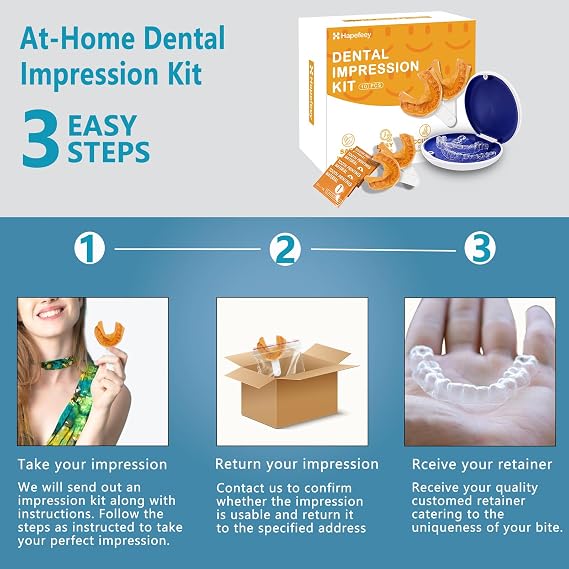 Custom Clear Retainer, Dental Retainers for Teeth, Comfortable and Durable, Easy to Use, Perfect Custom Fit Retainer, Great for Adults and Teens (Upper Only)