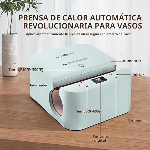 Vista 2 de HTVRONT Máquina de Prensa Térmica Automática para Vasos - Prensa Térmica para Tazas Calentamiento Rápido y Uniforme, Prensa Térmica Profesional