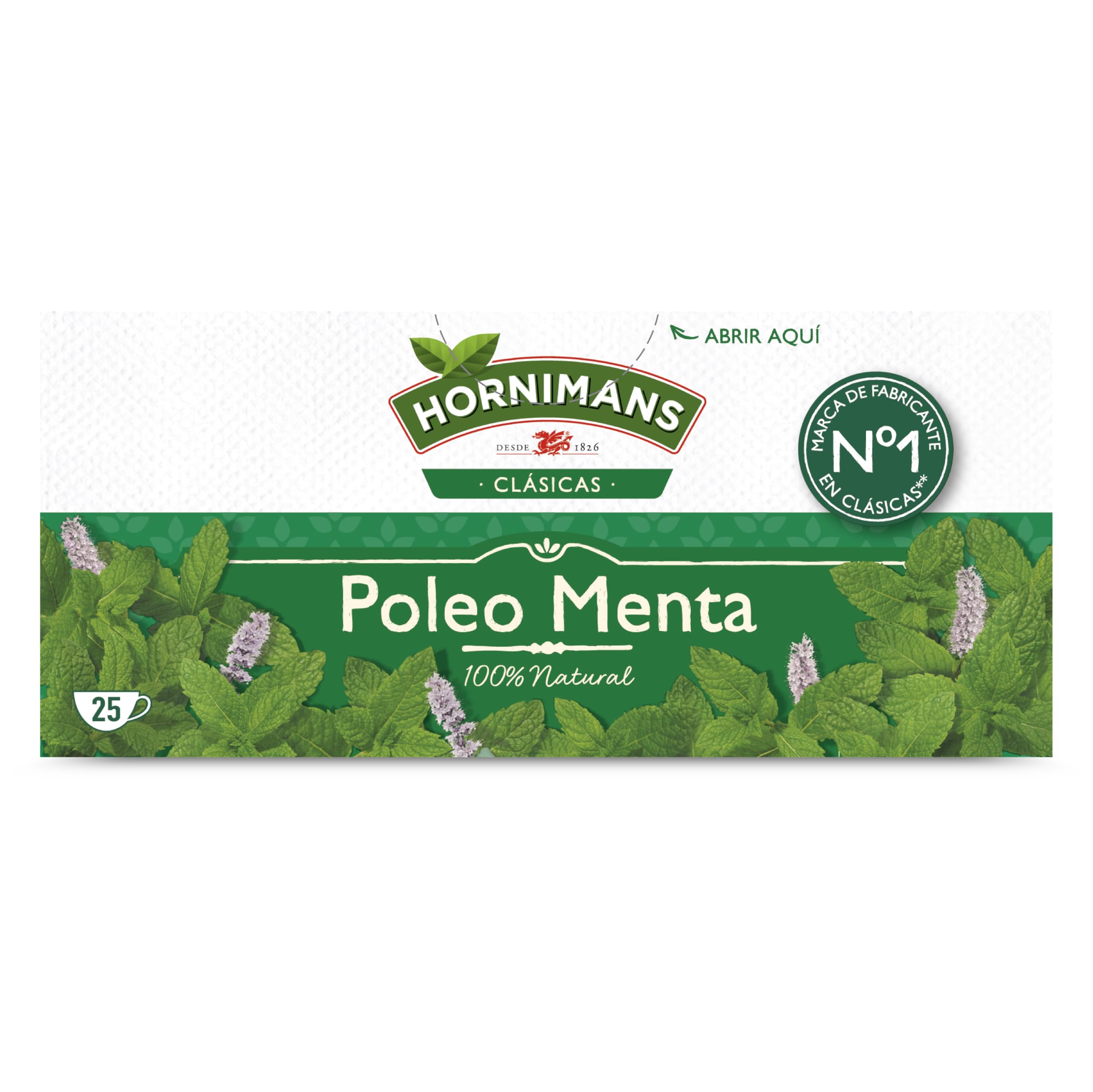 Hornimans Poleo Menta Infusión 25 bolsitas Sin Teína 100% Natural