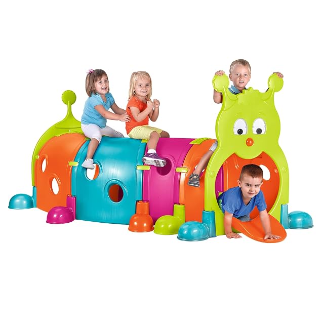 Foto 2 de 6 de FEBER - Febergus, Tunel de Juego Infantil Deportivo, para Interior y jardín, con 4 módulos de Colores…
