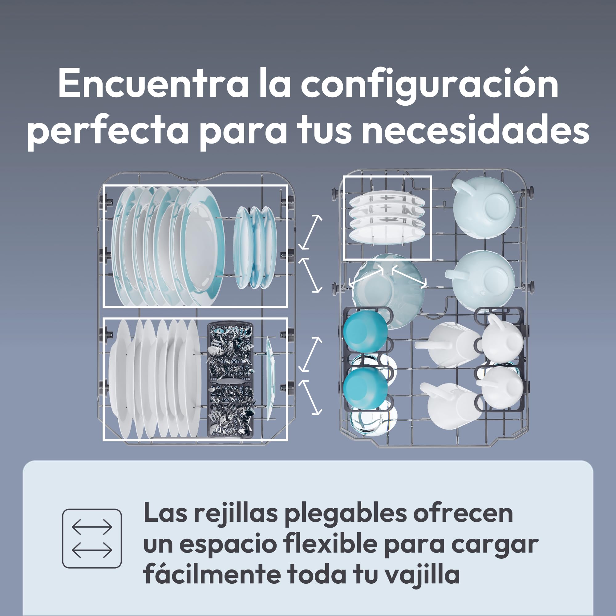 Candy Rapidò CF0C7SB0FW Lavavajillas 45 CM, 10 Servicios, Digital, Wi-Fi, 8 Programas, Tecnología Antibacterias, 47DB, Indicador Sal y Abrillantador, Cesto Superior Ajustable, Inicio Diferido, Blanco