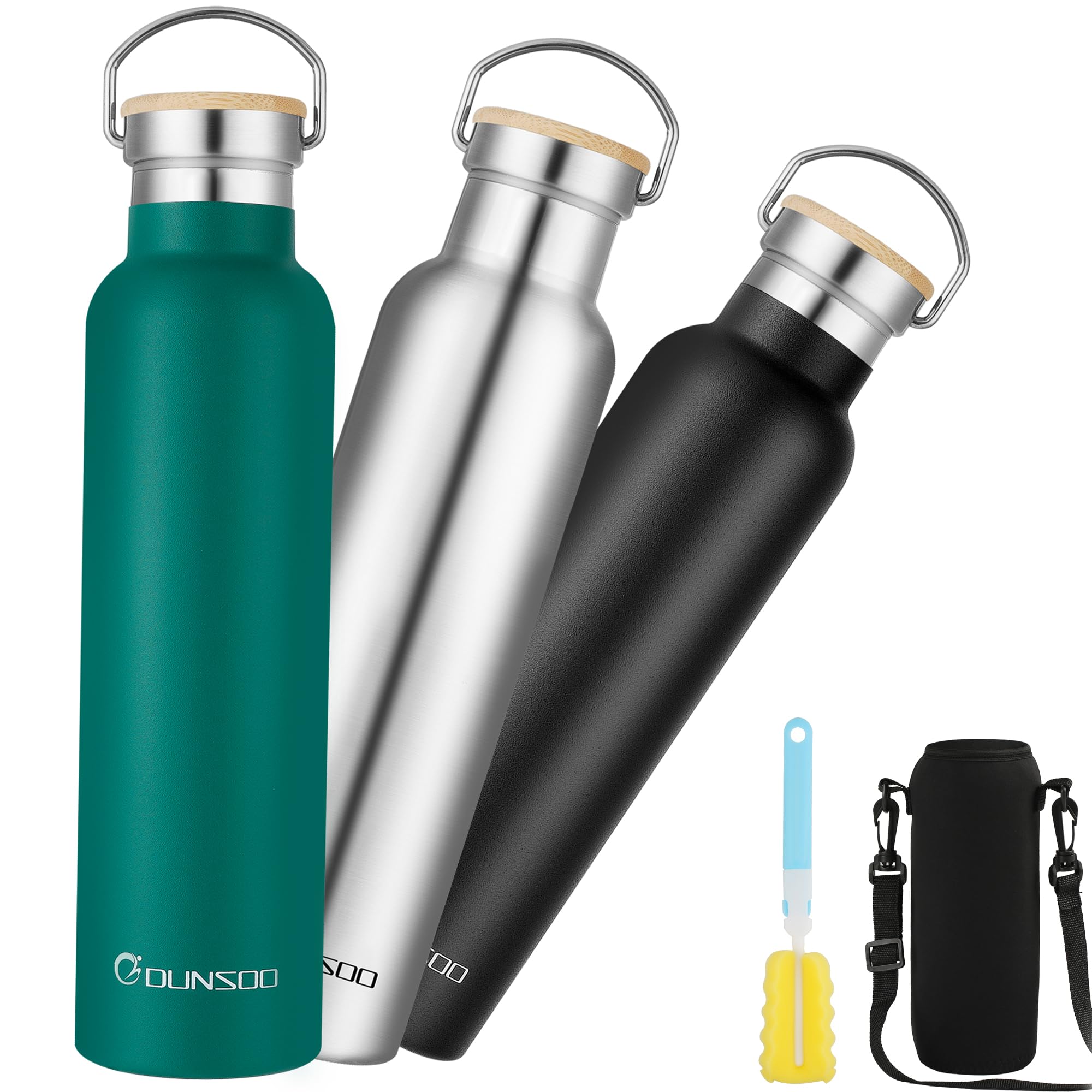 Borraccia Termica 750 ml, Borraccia Termica Acciaio Inox a Prova di Perdita, Bottiglia Termica Senza BPA Mantiene le Bevande Fredde per 24 ore e Quelle Calde per 12 ore, Lavabile in Lavastoviglie