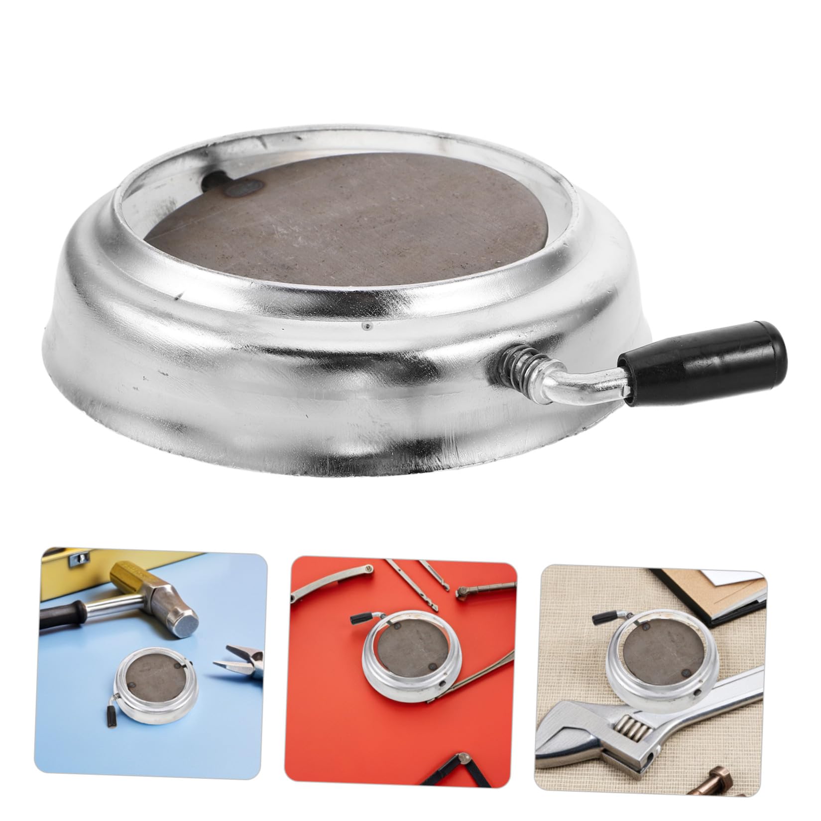 ULTECHNOVO Piastra in Ferro Multifunzione per Copertura Canna Fumaria, Regolatore di Tiraggio per Stufa a Legna e Carbone, Resistente Alte Temperature, Diametro 15cm, per Riscaldamento