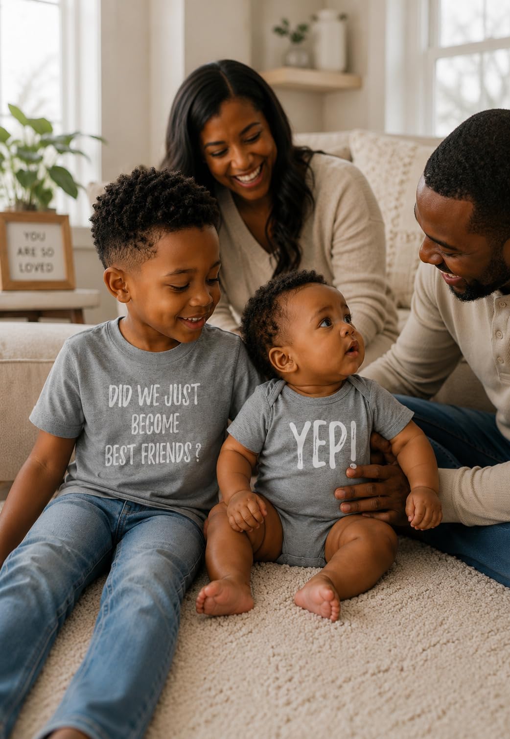 Tstars Did We Just Become Best Friends? Big Brother Little Bro Matching Shirt & Baby Bodysuit Set