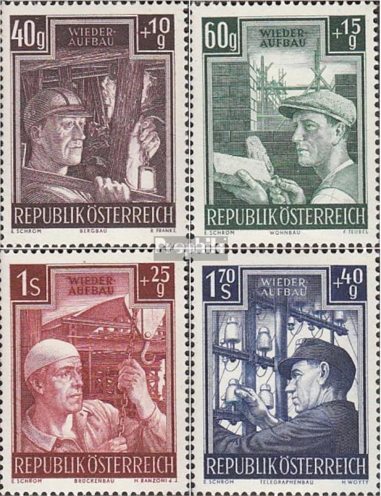 Prophila Collection Austria 960-963 completo FDC 1951 Reconstrucción 2