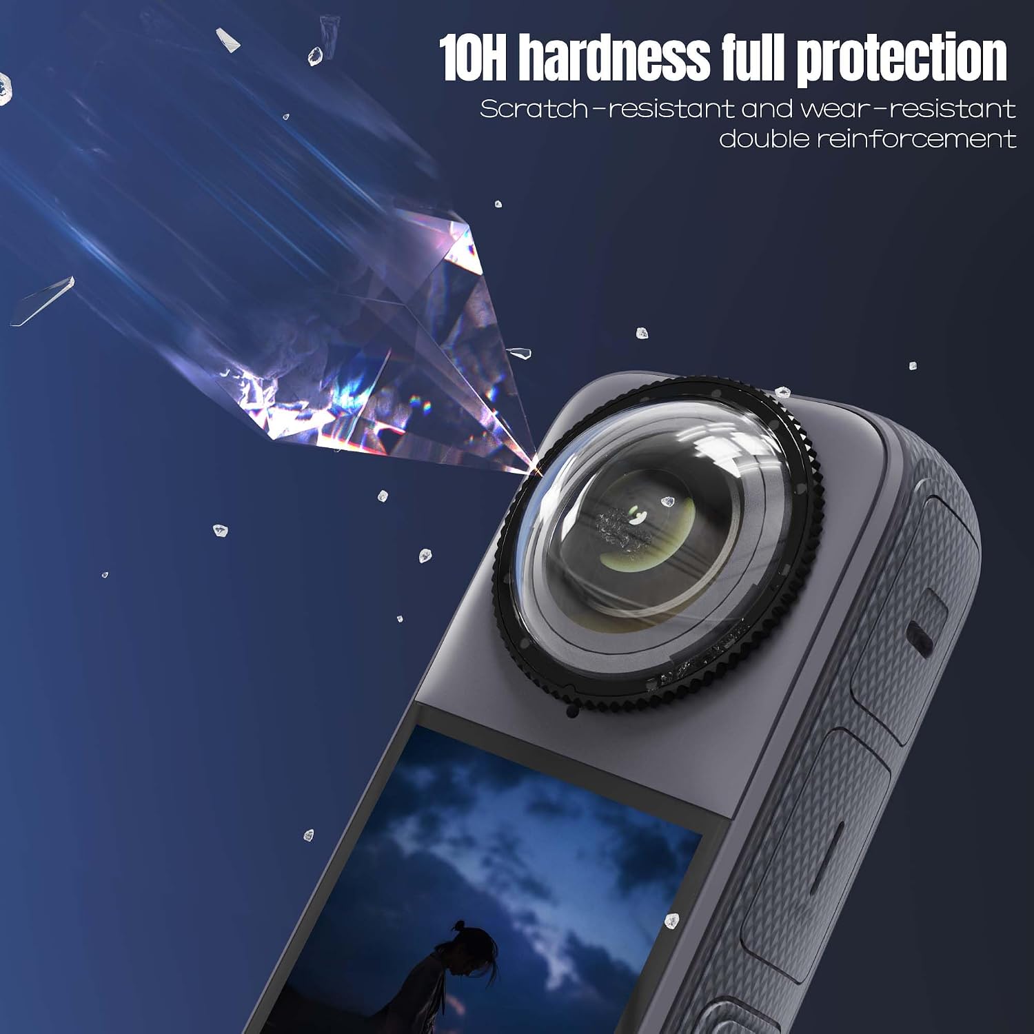Premium lens guards Compatible with Insta360 X4 lens guards set, 10H Hardness Tempered Glass HD/No bubbles/Anti-Scratch/Drop Resistant, Auto Recognition Magnetic Twist Lock Camera Accessories image 3