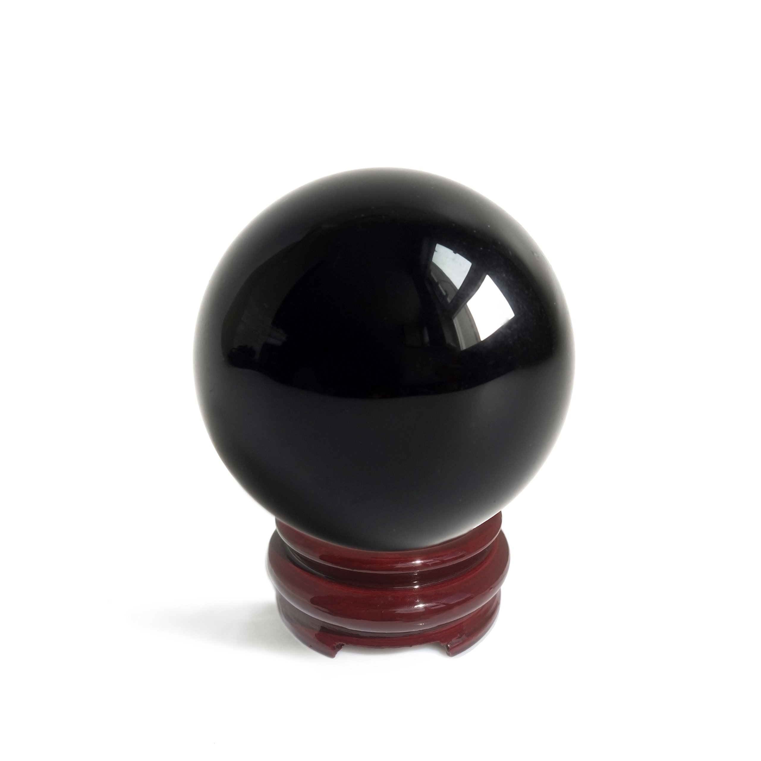 - Mina Heal Obsidian Crystal Ball for Meditation, Divination, and Feng Shui – Large Black Sphere for Healing and Décor