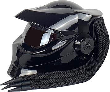 Motorcycle Full Face Helmet Front Flip Visor Helmet with Braids and Warning Lights for Men Women Offroad Cruiser Chopper DOT/ECE Approved Personalized Motorcycle Helmet