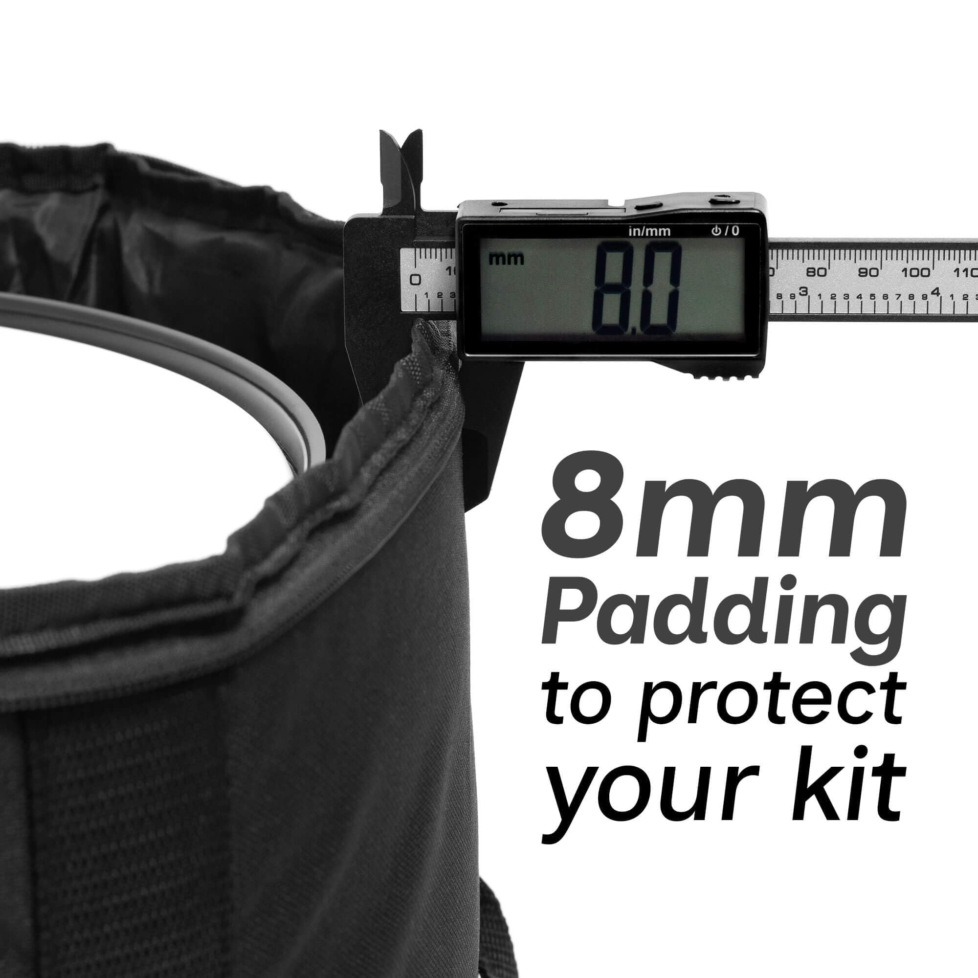 Tiger set 5 borse batteria imbottite nylon resistente | Set da 5 borse per batteria con imbottitura in schiuma, nylon 600D resistente e maniglie ergonomiche.