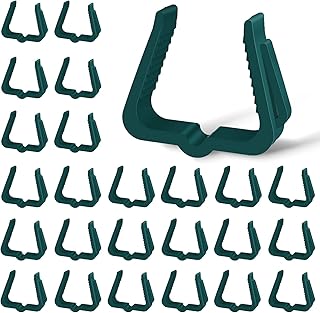Christmas Light Hanger Clips Fascia Boards Clips 1 5/8 Inch Deck Banister Hanger Plastic Holiday Light Hooks for Outside Indoor Roof Gutter Fence Eave (Green, 30 PCS)