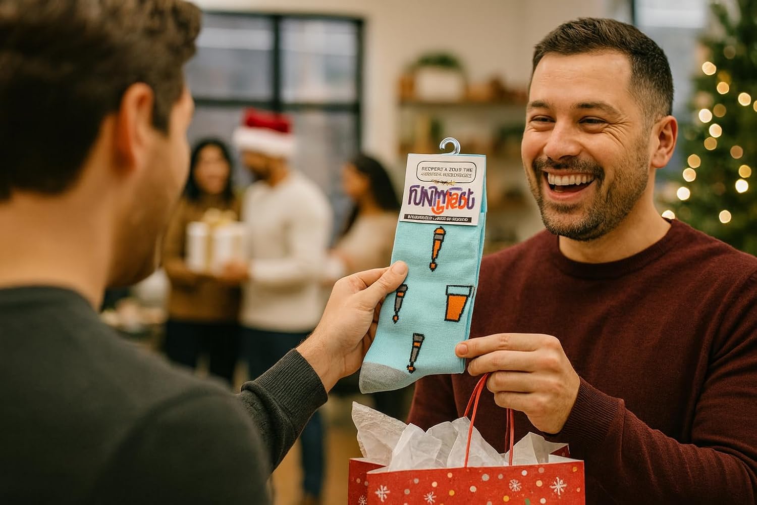 Funny Socks for Men - Men's Dress Sock with Dad Jokes, Gifts for Dad from Daughter, Groomsmen, Fun image 2
