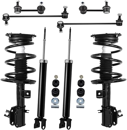 Miniatura 357 de Detroit Axle - Kit de puntales delanteros de 6 piezas para Chevrolet Aveo Aveo5 Pontiac G3 Wave, barra estabilizadora, varillas de acoplamiento