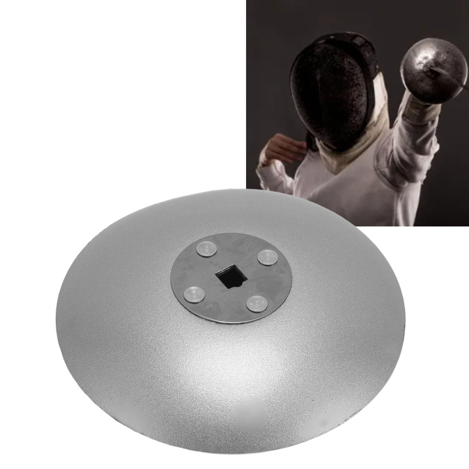 HERCHR Garde-Main d'escrime 2 pièces, Plaque de Protection de Main d'escrime, Protecteur de Sabre en Acier Inoxydable, Feuille de Protection d'épée Epee pour l'entraînement