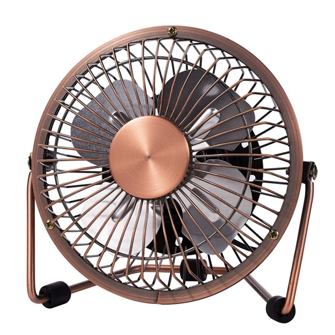 Mini ventilateur portable de bureau USB 4 pouces en métal silencieux