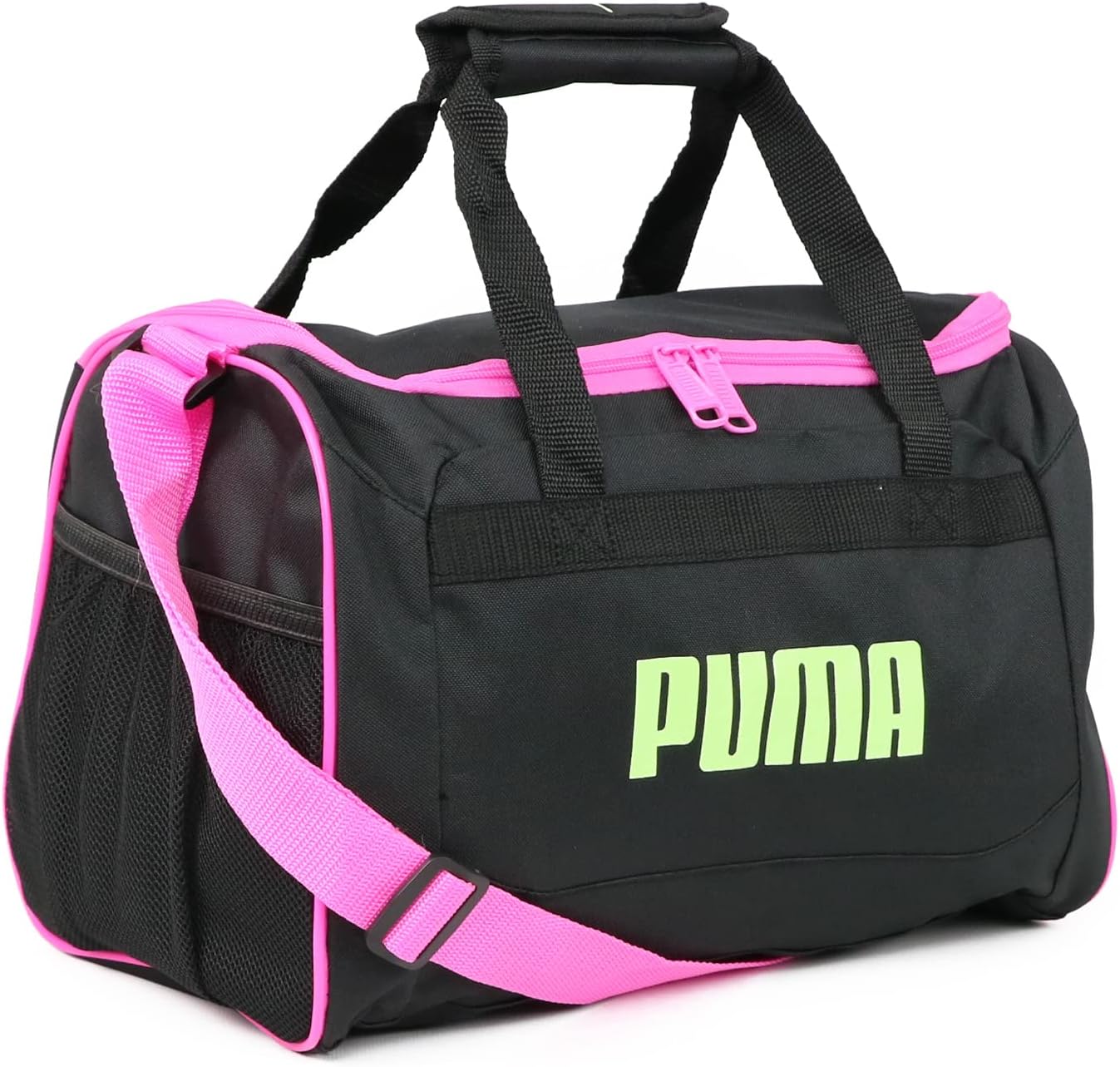 PUMA Kids' Evercat Transformation Duffel (One-Size, Black/Bright Pink)