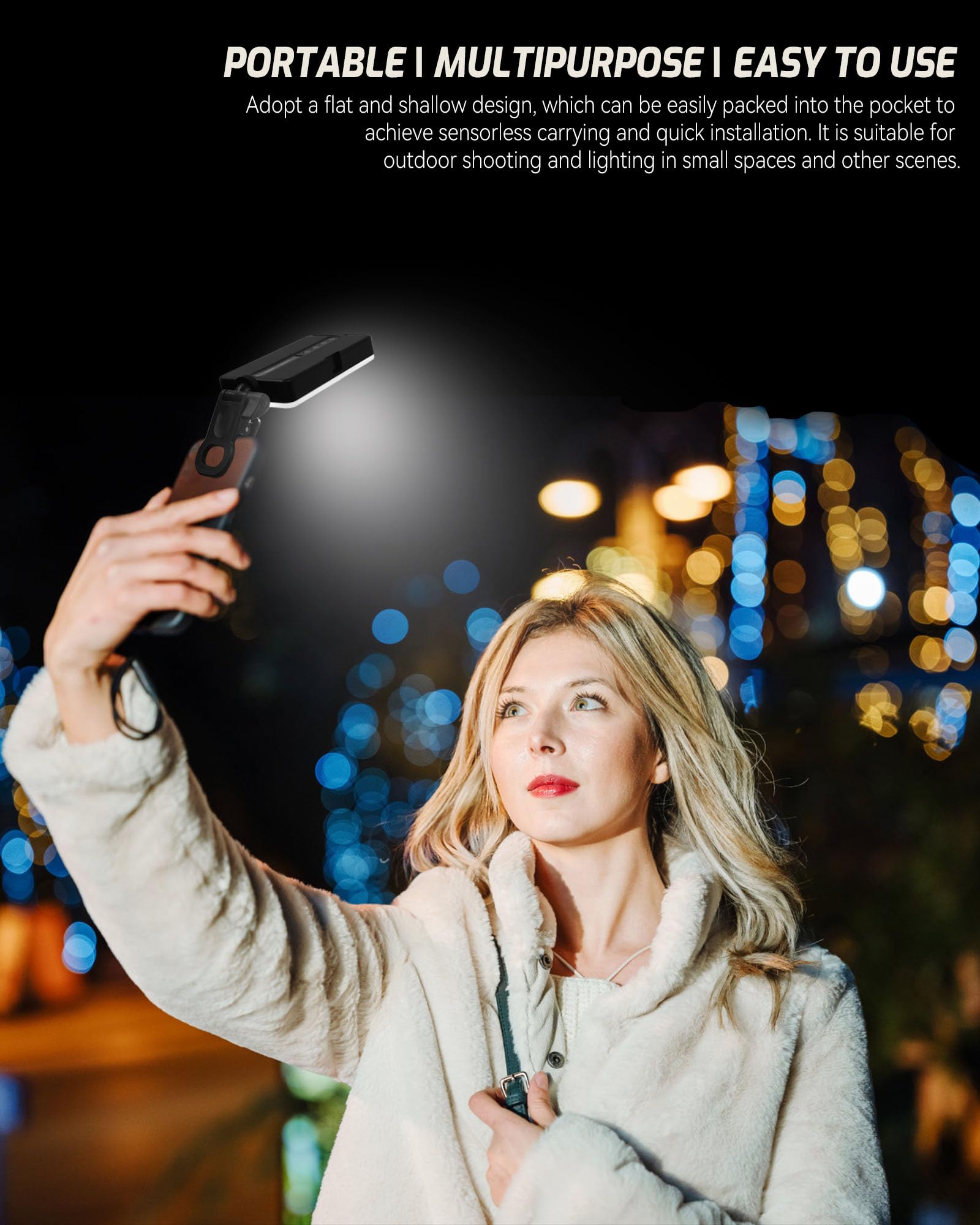 Lumiere Telephone Selfie Ring Light: Lampe d'appoint Rechargeable à 90 LED pour Téléphone, Lampe Annulaire pour Photo Réunions de Zoom, TikTok, Vlog Photographie