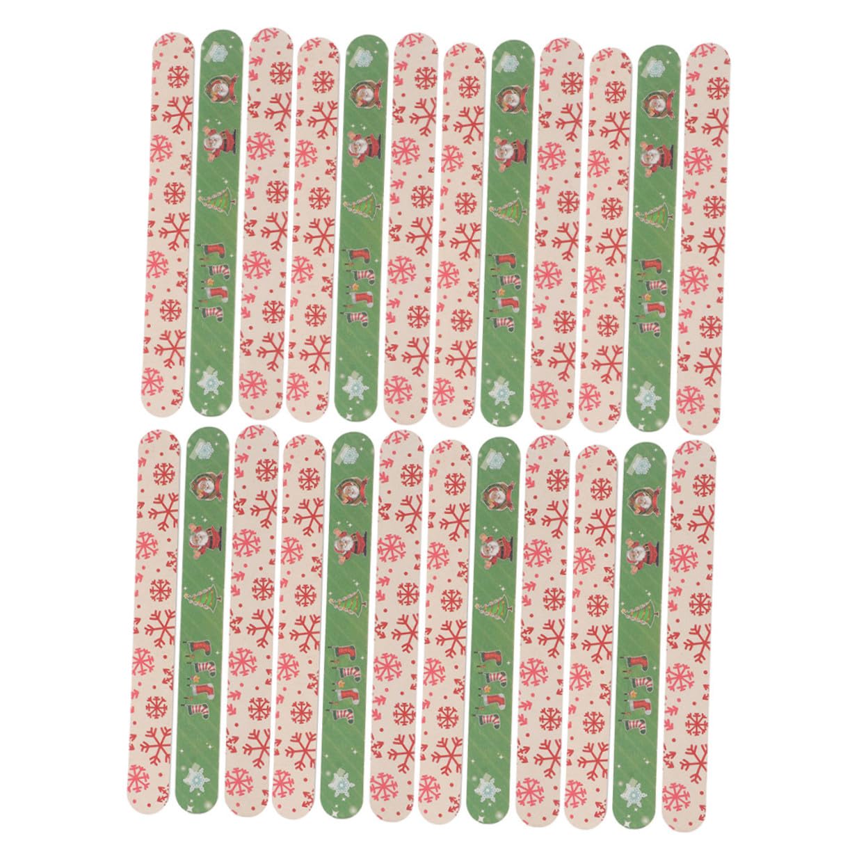 24pezzi Limacce per Unghie Tema Natalizio Strumento per Limacce Striscia Lucidante Strumenti per Pedicure Lucidatura Unghie in Eva Stile Casuale