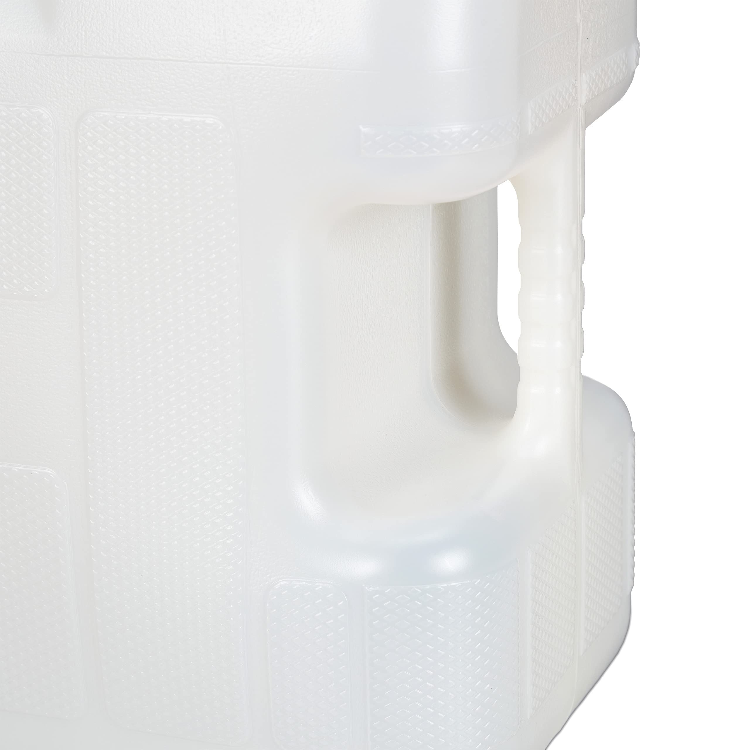 Relaxdays Jerrican d’Eau avec Robinet, Plastique sans BPA, Grande Ouverture, poignée, 25 litres, Noir et Blanc