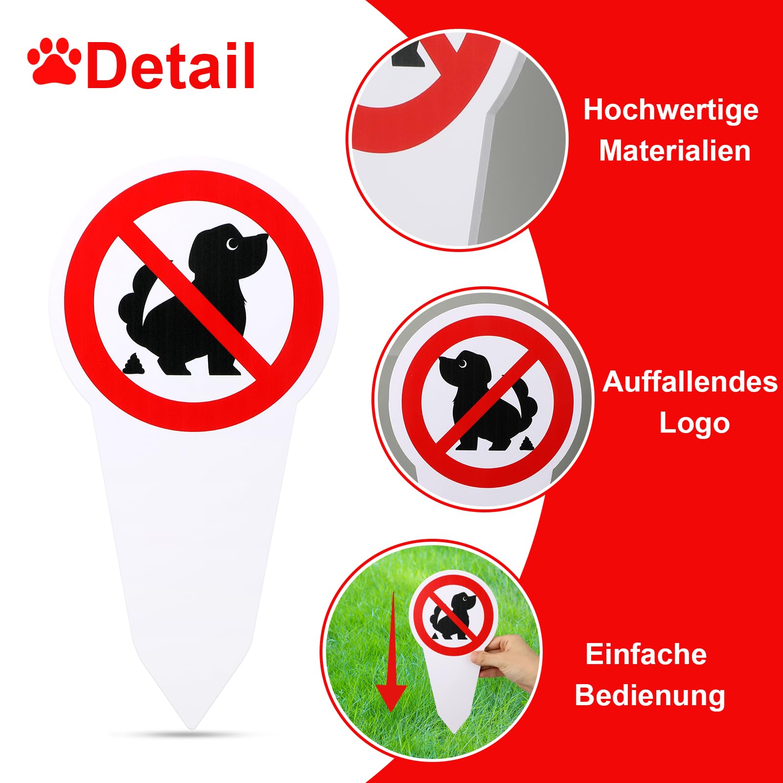 8 sztuk tabliczka bez toalety dla psa tabliczka duża 30 x 15 cm Das ist Keine Hundekload Tabliczka z psem Zakaz kupowania na czyste drogi, trawnik, park, plac zabaw