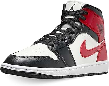 Air Jordan 1 Mid Women's Shoes (BQ6472-160, Sail/Off Noir