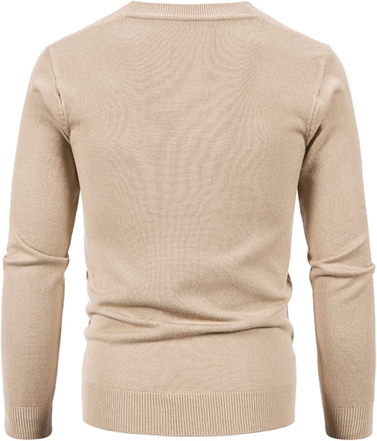 Men's Knit V Neck Buttons Cardigan Wool Blend Cable Cardigan Sweater Vintage Stand Collar Overcoat With Pockets
