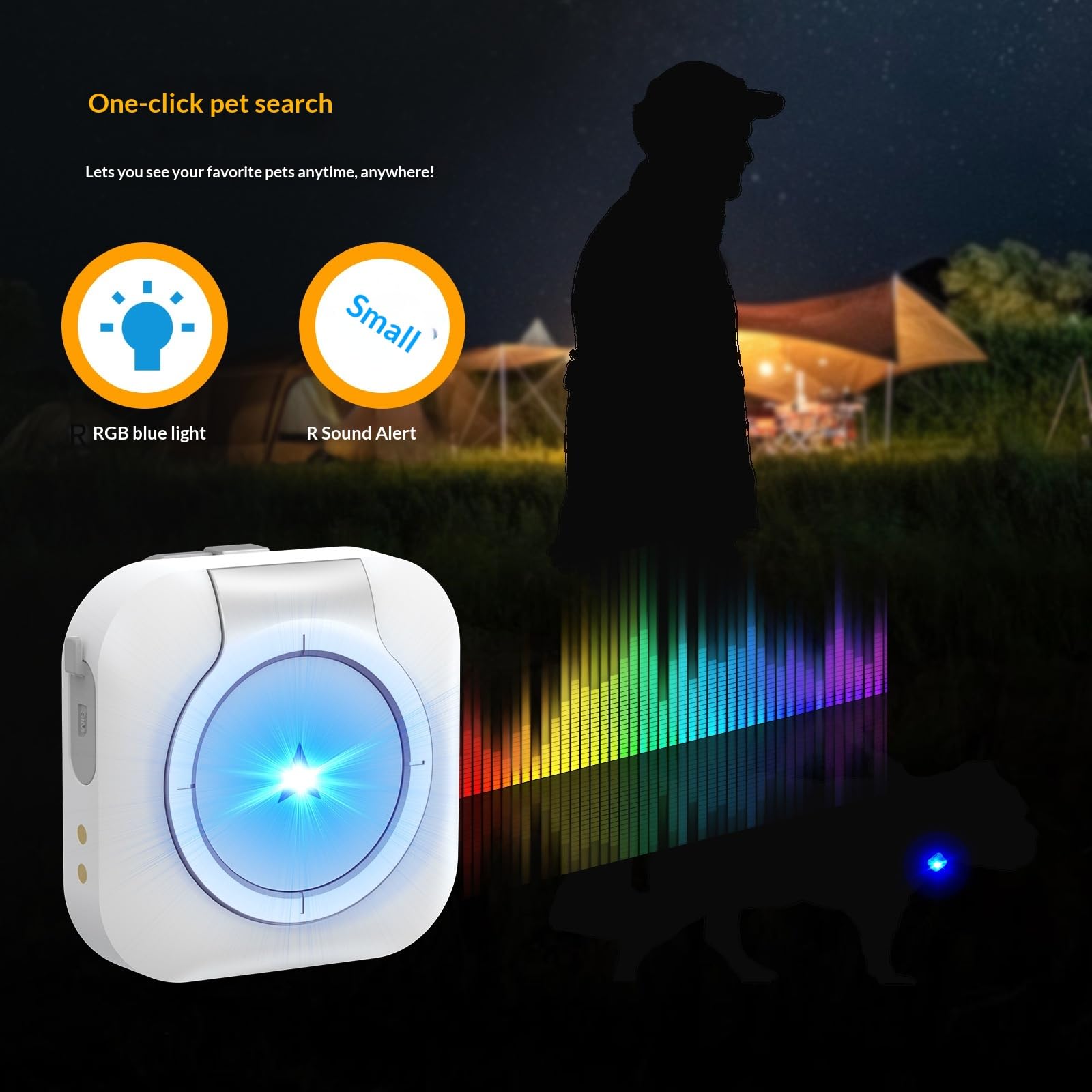 Collar de seguimiento GPS para mascotas, rastreador de ubicación en tiempo real para perros y gatos, gestión de la salud, compatible con iOS/Android, IP67 impermeable, localizador de seguridad