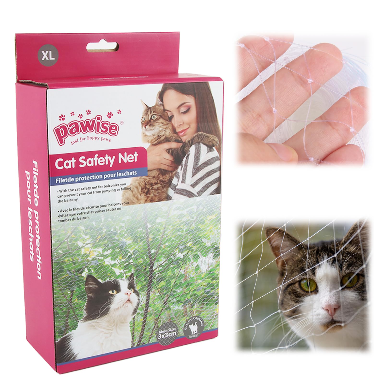 Rete Per Gatti Trasparente E Resistente - 3x8 Metri, Senza Foratura, Per Balcone E Finestre - Foto 13