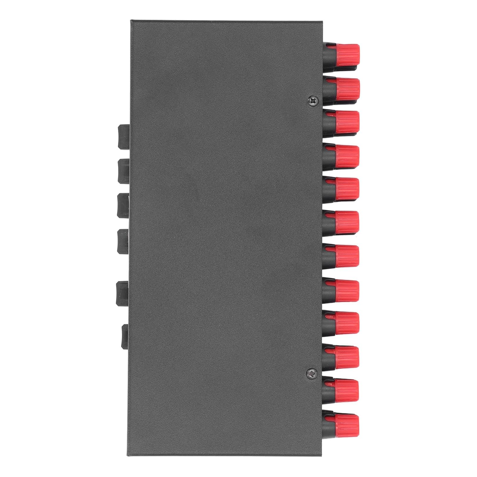Selector de Amplificador de 4 Vías, Interruptor Selector Pasivo, Interruptor de Caja Selectora de Audio, Caja de Audio con 2 Salidas de Altavoz Estéreo con Botones de Encendido y