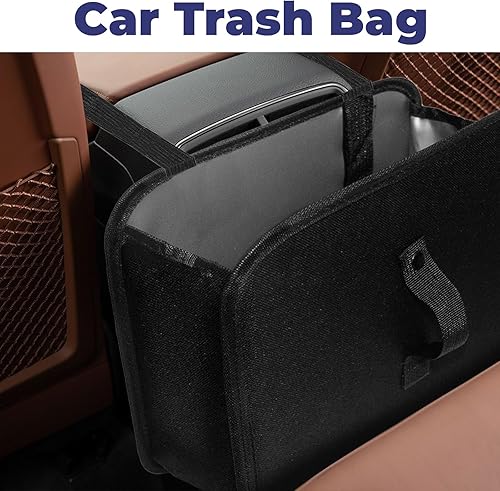 Miniatura 8 de Bote de basura plegable para automóvil, bolsa de basura plegable para asiento de automóvil, bolsas de basura a prueba de fugas de 2 galones,